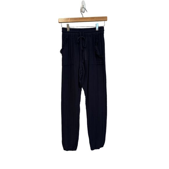 Sundays Pascale Cotton Navy Blue Jogger Pockets Size 0 - Picture 2 of 7